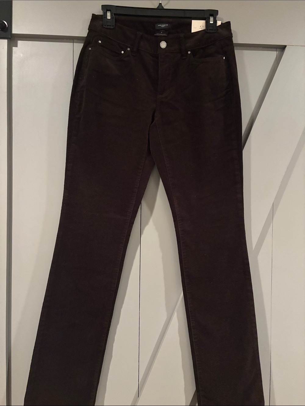 Ann Taylor Women’s Dark Chocolate Straight-Leg Jeans